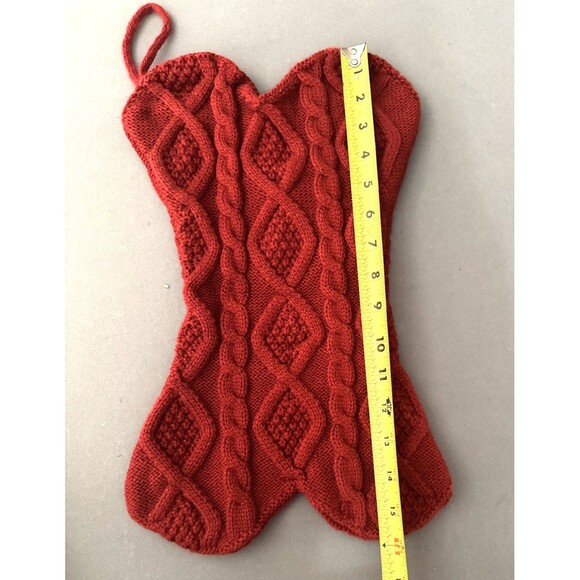 Dog Christmas Stocking, Knit Fireplace Stocking for Dogs, Bone Shape Stocking - Picture 4 of 4